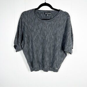 DKNY Jeans Charcoal Short Sleeve Dolman Sweater Medium
